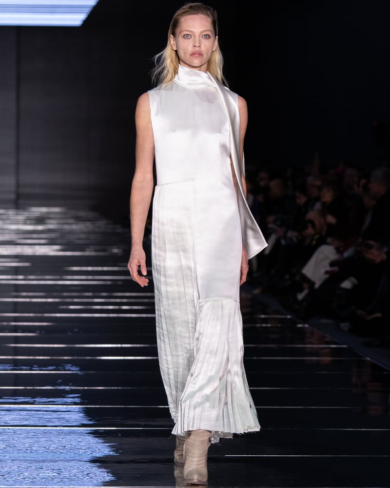 Hugo Boss FW2019 — model on runway at New York Fashion Week